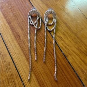 Elegant faux Gold Chain Loop Earrings